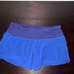 Lulu lemon speed up shorts long size 4